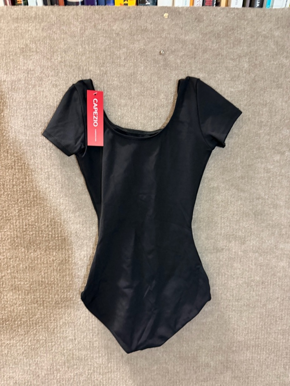 Capezio Black Short Sleeve Dance Leotard